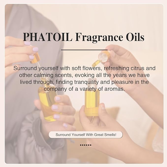 PHATOIL 3.38FL.OZ Warm Santal Fragrance Oils for Aromatherapy, Essential Oils for Diffusers for Home, Perfect for Diffuser, Yoga, Skin Care, DIY Candle and Soap Making - 100ml