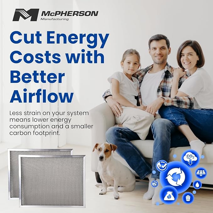 McPherson Reusable Air Filter 20x20x1 | Washable MERV 8 | Made in USA Metal - Image 6