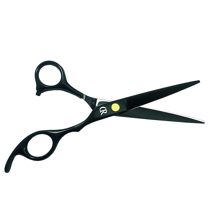 Professional Hair Cutting Shears,6 Inch Barber hair Cutting Scissors Sharp Blades Hairdresser Haircut For Women/Men/kids 420c Stainless Steel (Black)