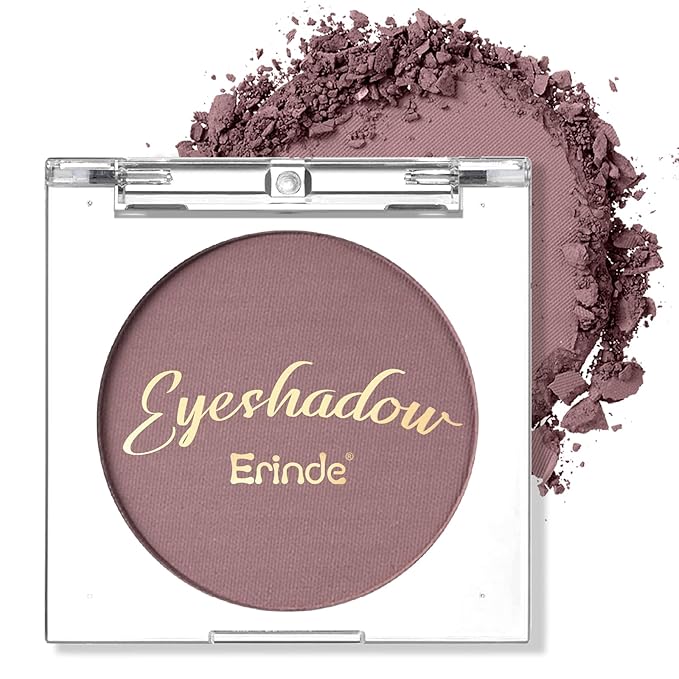 Erinde Mauve Taupe Matte Eyeshadow Palette Makeup for Older Women, Plum Purple Neutral Single Eye Shadow Powder for Green Eyes, High Pigment Waterproof Eyeshadow Sombra Para Ojos, 07