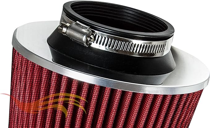 RED 6" 152 mm Inlet Short Truck Air Cone Replacement Performance Washable - Image 9