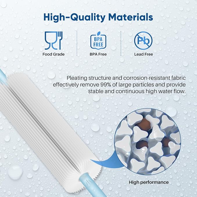 PUREPLUS 50 Micron 10"x2.5" Whole House Pleated Sediment Filter - Image 7