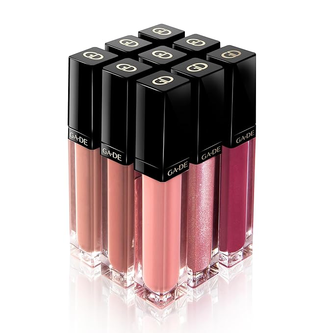 GA-DE Crystal Lights Lip Gloss, 525 - Enriched with Light-Reflecting Crystal Pearls - Smooth Silky, Rich Color - Moisturizes and Adds Shine - 0.2 oz