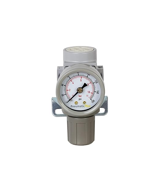 PneumaticPlus SAR200-N02BG Miniature Compressed Air Pressure Regulator 1/4" NPT - Image 2
