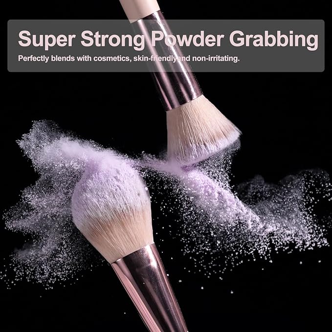 BS-MALL Makeup Brushes Foundation Powder Concealers Eye Shadows Makeup Set with LED light Mirror 14 Pcs Mini Makeup Brushes (APINK)