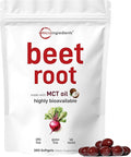 Micro Ingredients Beet Root | 360 Softgels with MCT Oil | Highly Bioavailable | Max Strength | Super Beets Supplements | Fresh Beetroot Extract | Nitric Oxide, Blood Pressure, & Heart Health Support