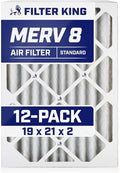 Filter King 19x21x2 Air Filter | 12-PACK | MERV 8 HVAC Pleated A/C Furnace by FilterKing
