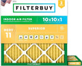 Filterbuy 10x10x1 Air Filter MERV 11 Superior Pet & Allergy Defense, by Filterbuy