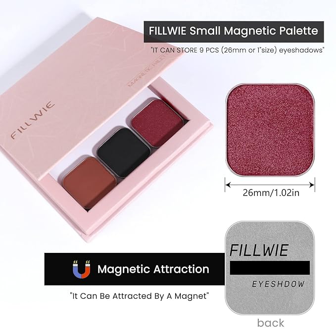 3-Color Eyeshadow Combo Pack – Matte & Shimmer Neutral Shades,Powder, Highly Pigmented, Long-Lasting, Refills Pans for Custom Magnetic Palette