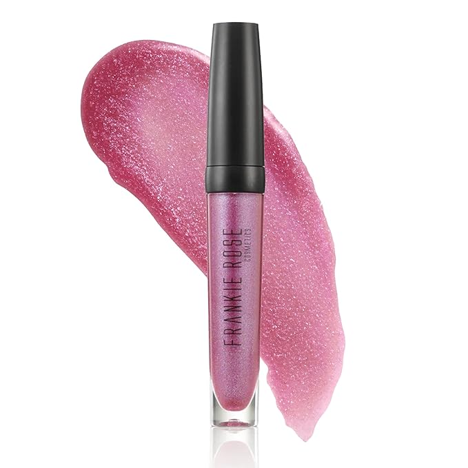 Frankie Rose Cosmetics Lip Gloss | Non-Sticky Formula, Long Lasting Gloss Shimmer, Bold Pigment & Hydrating Gloss of Lips, Flirt Shimmer Lip Gloss, 20g