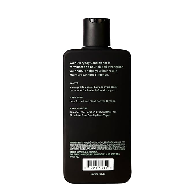 Hawthorne Everyday Conditioner For Men. Mens Conditioner For Stronger, Smoother, Healthier Hair with Plant-Derived Glycerin. Mint and Eucalyptus Scent. Natural, Sulfate Free, Paraben Free. 2-Pack.