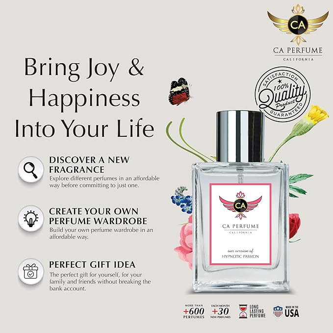 CA Perfume Impression of Happy Women For Women Fragrance Dupes Eau de Parfum Spray Bottle 3.4 Fl Oz/100ml-X1