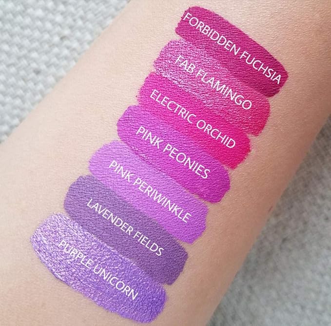 Aromi Bright Pink Matte Liquid Lipstick | Magenta Fuchsia Lip Color with Blue Undertones, Vegan, Cruelty-free, Smudge Proof, Transfer Proof, Long-lasting (Pink Peonies)