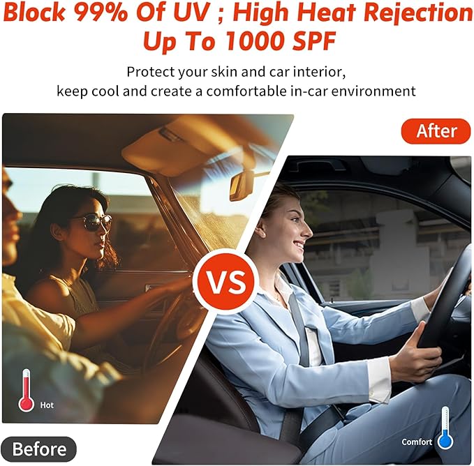 Ceramic Nano Ceramic Window Tint for Cars, Automotive Auto Car Window Tint Film for Car Privacy Film, VLT 35% Percent, Blocks UV/IR Rays, Heat/Glare, 30in-15ft