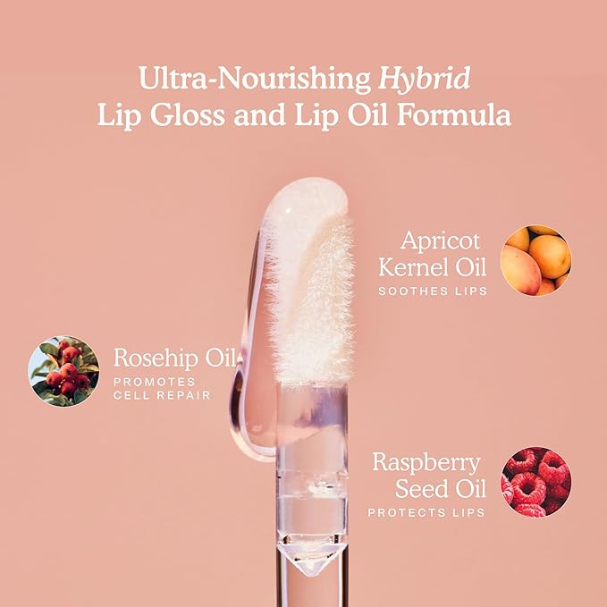 Tower 28 ShineOn Lip Jelly, CHILL | Non-Sticky, Vegan Lip Gloss in Clear | Moisturizing Apricot and Raspberry Seed Oil | Clean, Cruelty Free