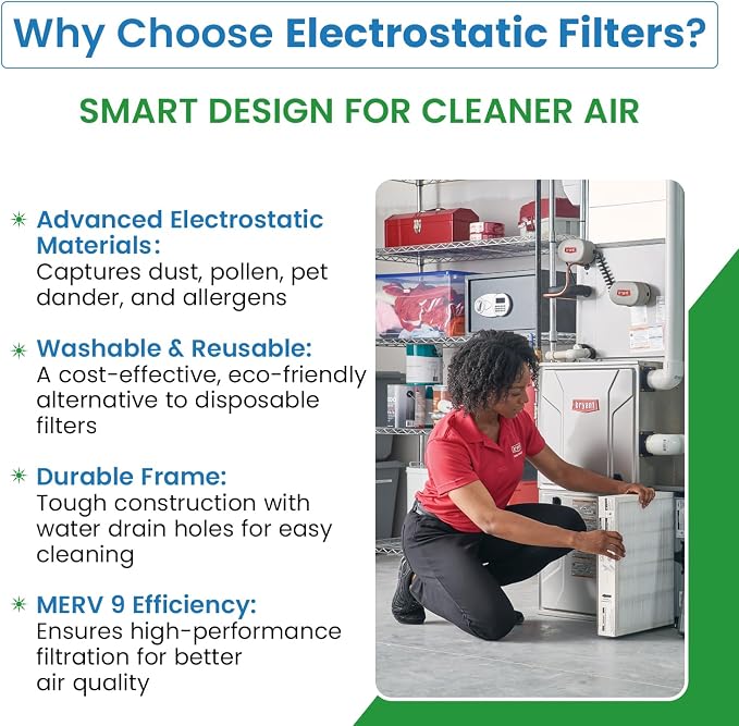 Filter Everything Electrostatic Washable Furnace Filter – 16-3/8 x 21-1/2 x 1 – - Image 4