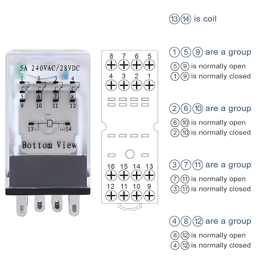 Electromagnetic Power Relay, 14-Pin 5 AMP 6V DC Relay Coil - Image 5