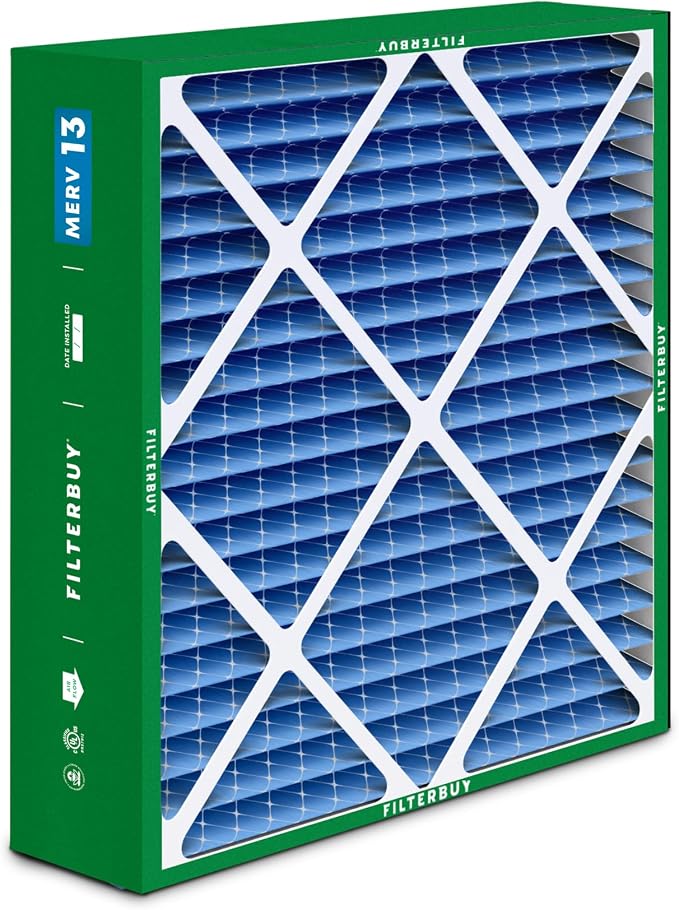 Filterbuy 19x20x5 Air Filter MERV 13 Optimal Smoke & Allergy Defense, Pleated - Image 9