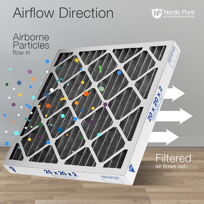 Nordic Pure 20x20x2 Furnace Air Filters MERV 10 Pleated Plus Carbon 3 Pack - Image 8
