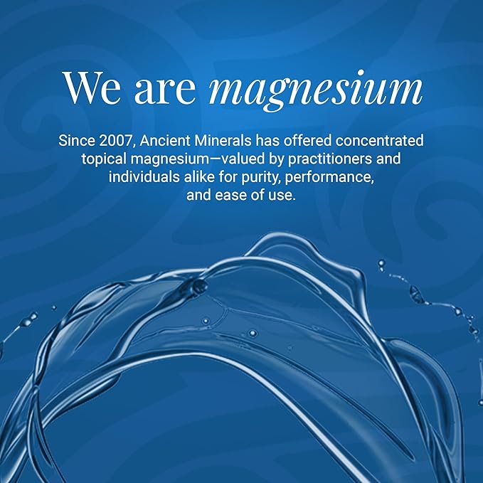 Ancient Minerals Magnesium Oil Refill Bottle, high Concentration Topical Genuine Zechstein Magnesium Chloride Topical Magnesium (33oz)