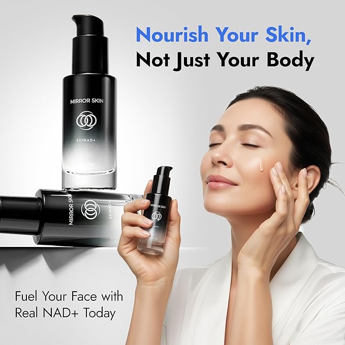 SKINAD+ NAD+ Serum for Face with Stabilized NAD+, Glutathione, CoQ10 and Niacinamide