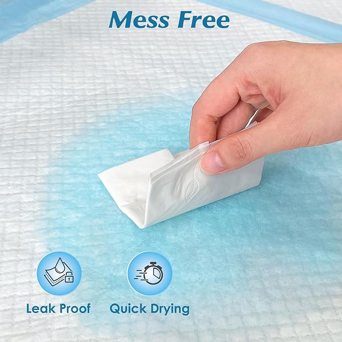 50 Count 36" x 36" Super Absorbency Disposable Underpads - Leakproof Quick Drying Pads for Baby, Puppy & Adults, Bed Pads, Incontinence & Dog Pee