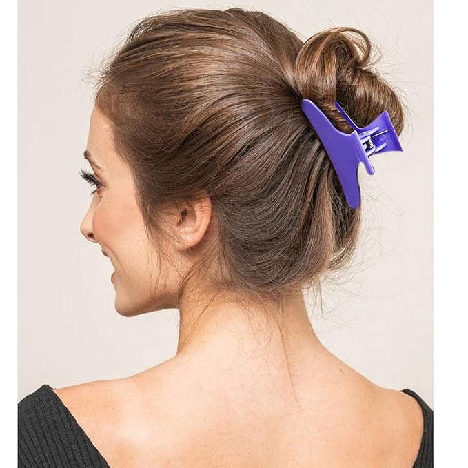 Ondder 12 Pack Butterfly Hair Clamps Clips Hair Claw Clips Salon Pro Section Clip for Styling, Sectioning, Cutting, Coloring Large Hair Clips Hairdressing Salon Tool Hair Accessories for Women Girls