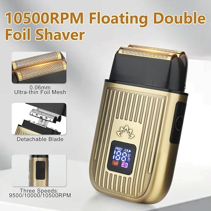 Hair Clippers for Men Professional,Beard Trimmer Hair Trimmer Kit,Cordless Clippers and Trimmers Set,Electric Razor Shavers for Men,Nose Trimmer Mens Grooming Kit for Barber,LED Display