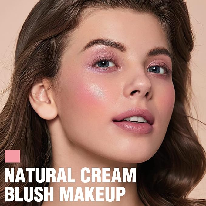 FOCALLURE Cream Blush Makeup,Buildable Blush Stick for Cheeks,Matte and Dewy Finish,Long Wearing,Easy Application,Lightweight Multi Stick,BABY PINK