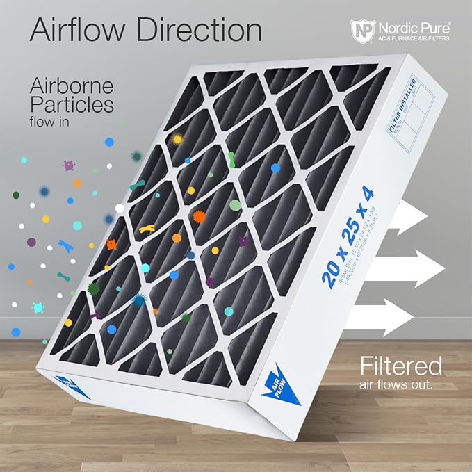 Nordic Pure 20x25x4 Pleated Plus Carbon Air Filters MERV 8 2 Pack - Image 8