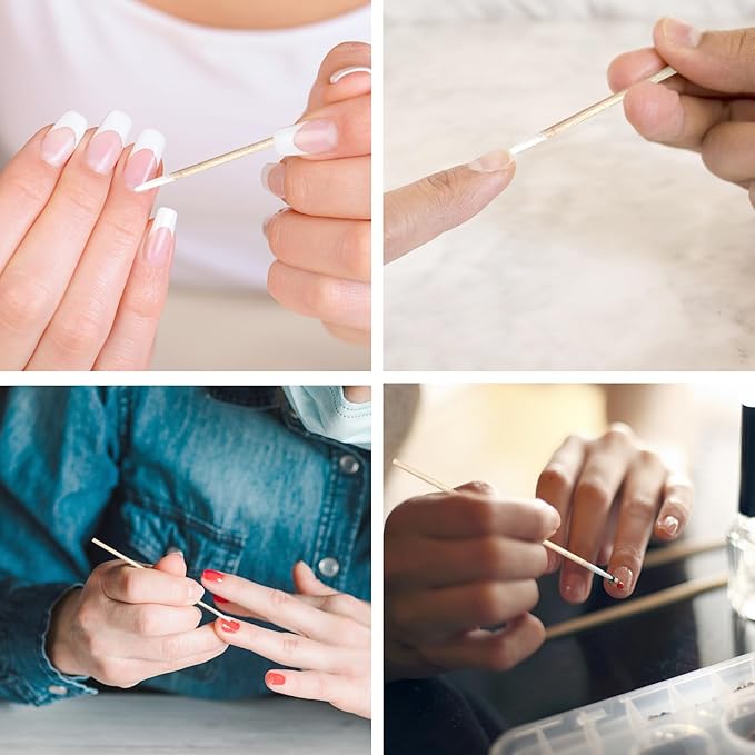 Eyxformula 600 Pcs Microblading Cotton Swabs, 4 Inch Pointed Cotton Swabs, Precision Tips Wooden Sticks Applicator For Makeup, Cleaning Nail Polish, Crafts, Eyebrow Mapping, Tattoo Permanent Supplies
