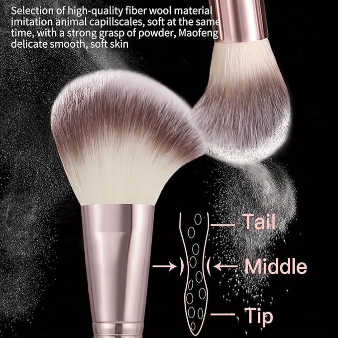 42Pcs Brown Makeup Brushes Set Professional Makeup Kit Multi-functional Makeup Tool Set with Facial Makeup Accessories, Foundation Makeup Brush Kit Eye and Face Make up Brushes & Tools