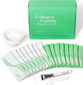 Ebanel Collagen Peptides Wash-Off Face Mask Set, 8 Pack Instant Skin Tightening and Lifting Masks, Brightening Face Mask with Niacinamide, Glutathione, Hyaluronic Acid, Vitamin C, Cica, B5, Albumen