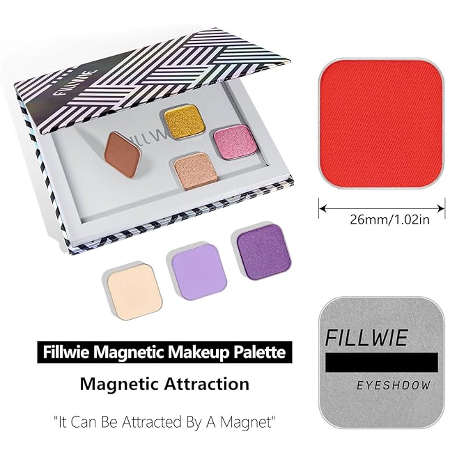 Matte Single Eyeshadow Refill – Christmas Red, High-Pigment, Blendable & Long-Lasting, Pressed Powder with Metal Pan, DIY Magnetic Palette Compatible, Easy to Apply & Remove