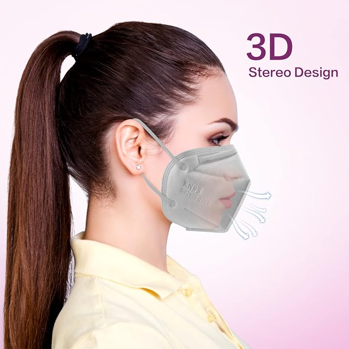 Miuphro KN95 Face Mask 50 Pack, Disposable Respirator Masks, 5 Layer Design - Image 5
