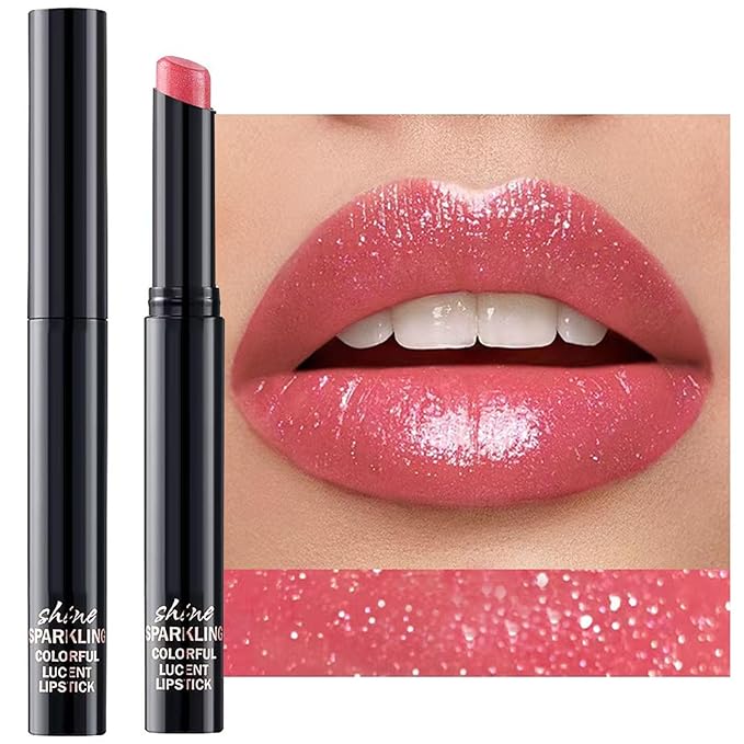 Romantic Red Lipstick For Women Matte Nude Glitter Shimmer Metallic Highly Pigmented Moisturizing Lip stick Hypoallergenic Waterproof Long Lasting Lipsticks Quick Makeup Lightweight Portable 04 #