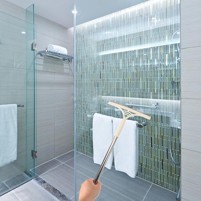 Window Cleaner Squeegee with Scraper, Khaki Color, - Image 5