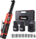 3/8" Cordless Electric Ratchet Wrench Set, 18V Power Ratchet Tool Kit by TQUAGGA