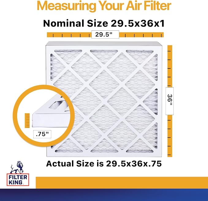Filter King 29.5x36x1 Air Filter | 4-PACK | MERV 13 HVAC Pleated A/C Furnace - Image 2