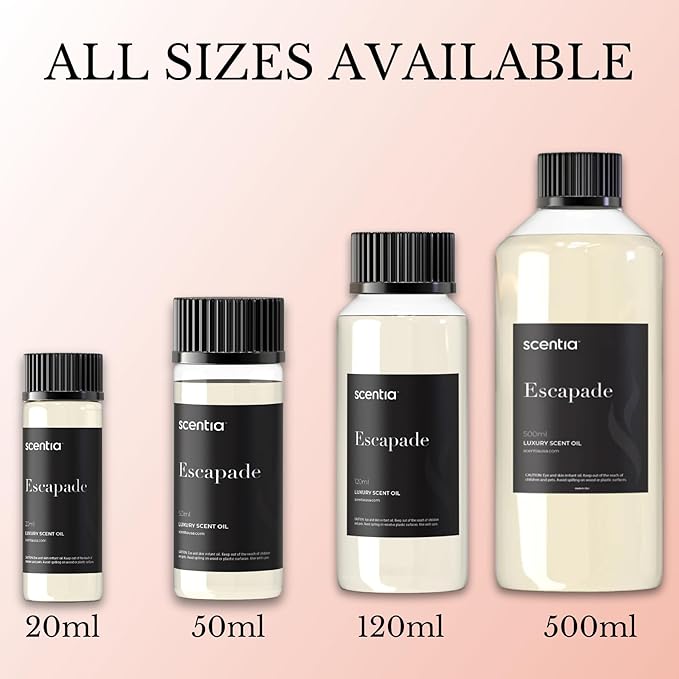 Scentia Hotel Diffuser Oil Inspired by 5-Star Hotel Scent - 20 mL 0.67 fl oz - Aromatherapy Fragrance Oil Inspired by 5 Star Hotel - Escapade, Thanksgiving Gift