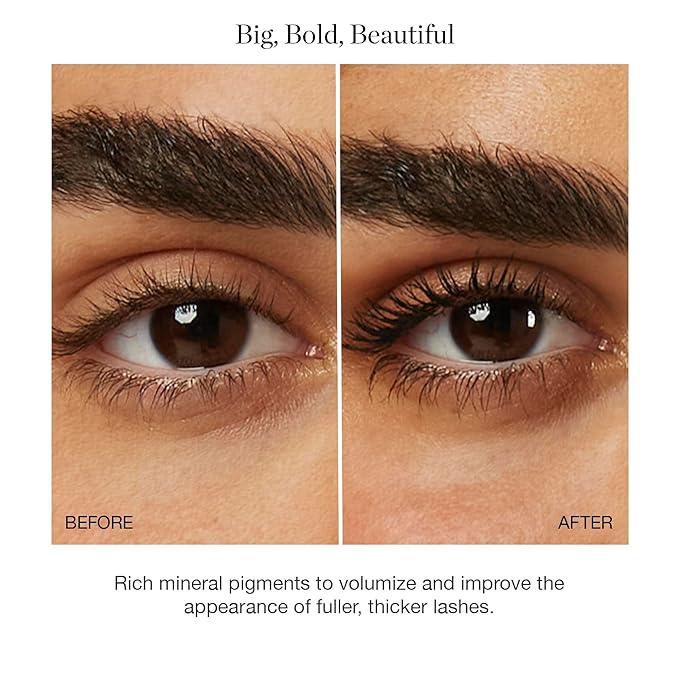 Ogee Beyond Clean Volumizing Mascara - Certified Organic Black Mascara for Volume and Length - Lengthening Lashes for Sensitive Eyes