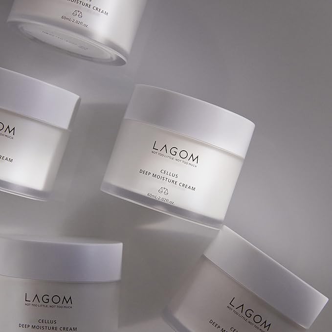 LAGOM Cellus Deep Moisture Cream Natural Moisturizer with Ceramide and D-Panthenol (B5) Smooth, Hydrating, Nourishing Protecting Cream 2.02 Fl Oz