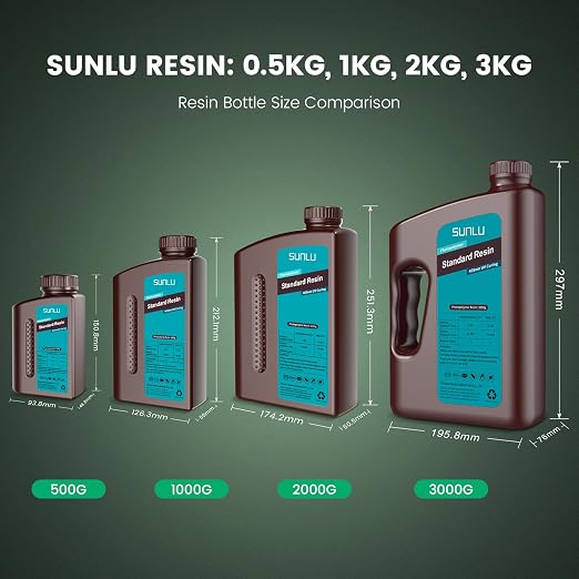 SUNLU 3D Printer Resin 3kg, Fast Curing Standard 3D Resin - Image 9