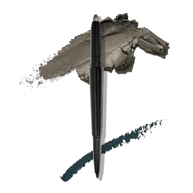 LAURA GELLER NEW YORK Swipe-n-Line Dual-Ended Eyeshadow + Eyeliner - Dramatic (Sage-Gray/Stormy Blue) - Cream Eyeshadow & Smooth Glide Eyeliner - Waterproof & Crease-free Color