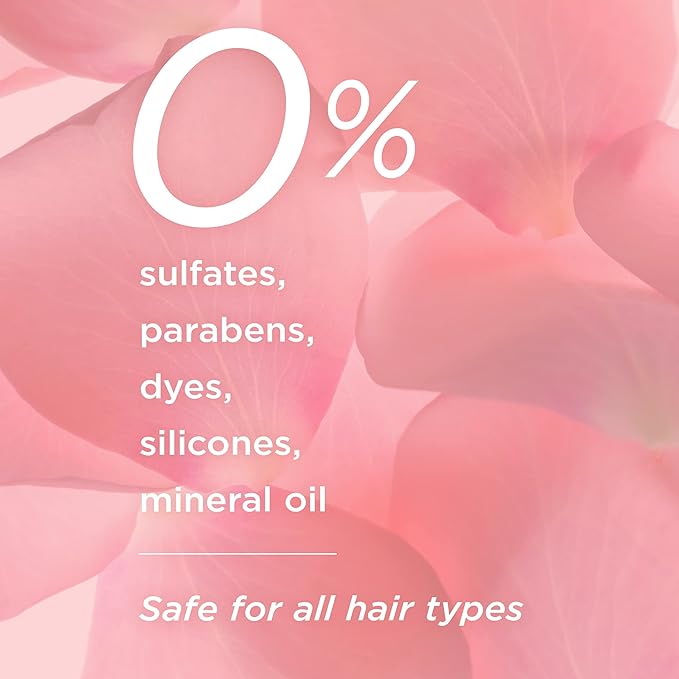 Pantene Sulfate Free Shampoo and Conditioner Set, Rose Water, Soothing and Moisturizing, Infused with Vitamin B5, for all Hair Types, Safe for Color Treated Hair, Pro-V Blend, 17.9 Fl Oz Each, 2 Pack