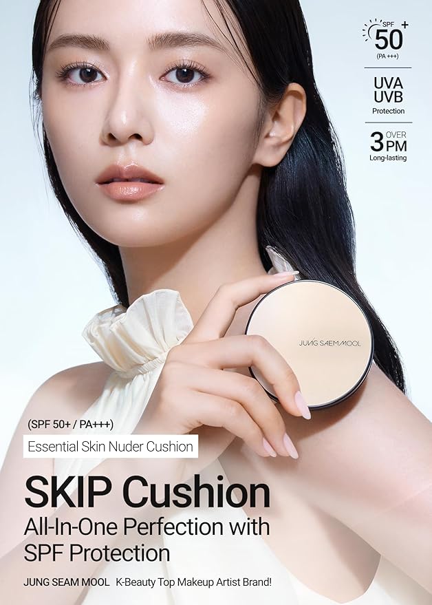 JUNG SAEM MOOL [ SPF ] Essential Skin Nuder Cushion (13 Fair) | Refill Included (0.98 Fl Oz) | SPF50 Broad Spectrum | Natural Finish | Makeup Artist Brand