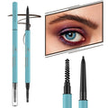 TurritopsisD Define & Fill Brow Pencil (2-Pack Black Brown) Eyebrow Pencil Pro Waterproof Smudge-proof Fine-Tip Very-thin Pen Built-in Spoolie Brush