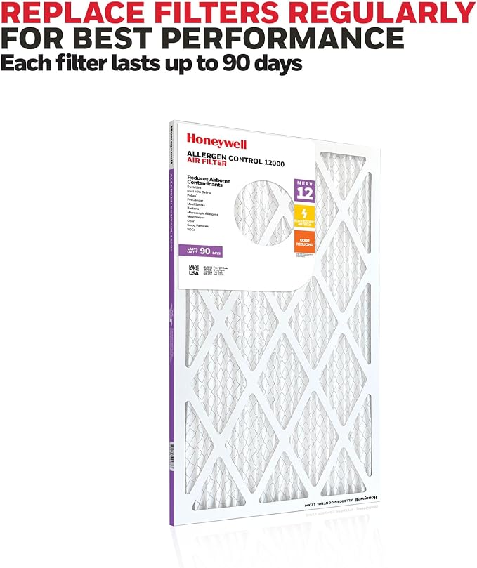 Honeywell 20x25x1 MERV 12 Electrostatic Pleated HVAC AC Furnace Air Filter | - Image 4
