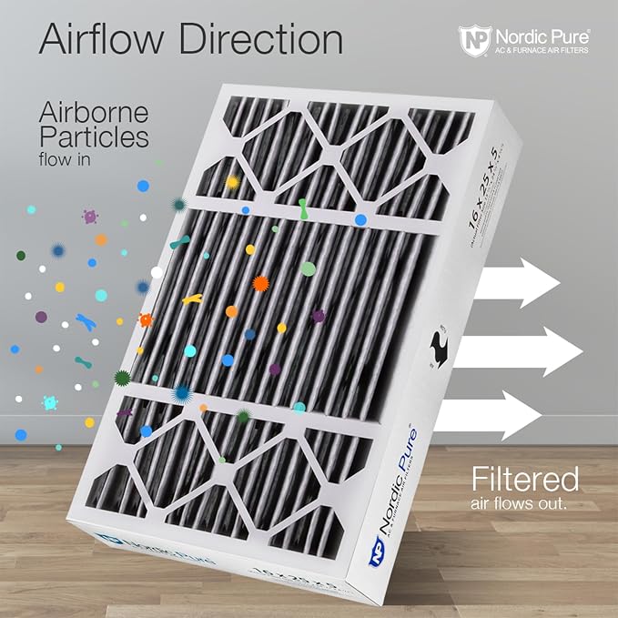 Nordic Pure 16x25x5 Honeywell Replacement Air Filters MERV 10 Plus Carbon 2 Pack - Image 8