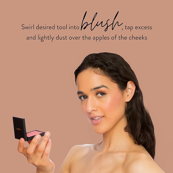 Mented Cosmetics Made in Italy, Cruelty Free Makeup, Vegan, Paraben Free, Shimmer Cheek Blush Palette for Face, Powder Face Blush for Women with Vitamin E, 0.2oz/7g, Berried Away